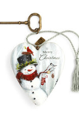 Demdaco Merry Christmas Snowman Art Heart