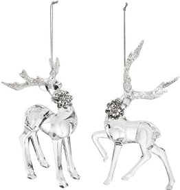 Demdaco Ice Sculpture Deer Ornaments - Assorted