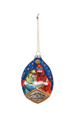 Demdaco Blown Glass Holy Family Nativity Ornament