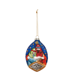 Demdaco Blown Glass Holy Family Nativity Ornament