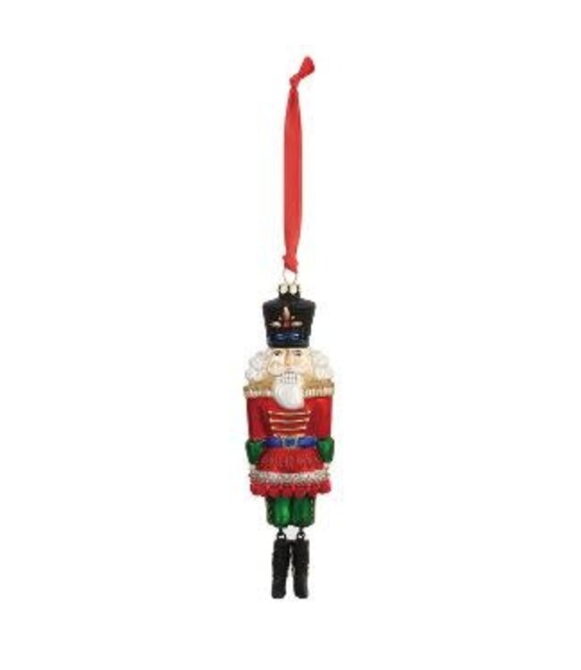 Demdaco Blown Glass Nutcracker Glass Ornament