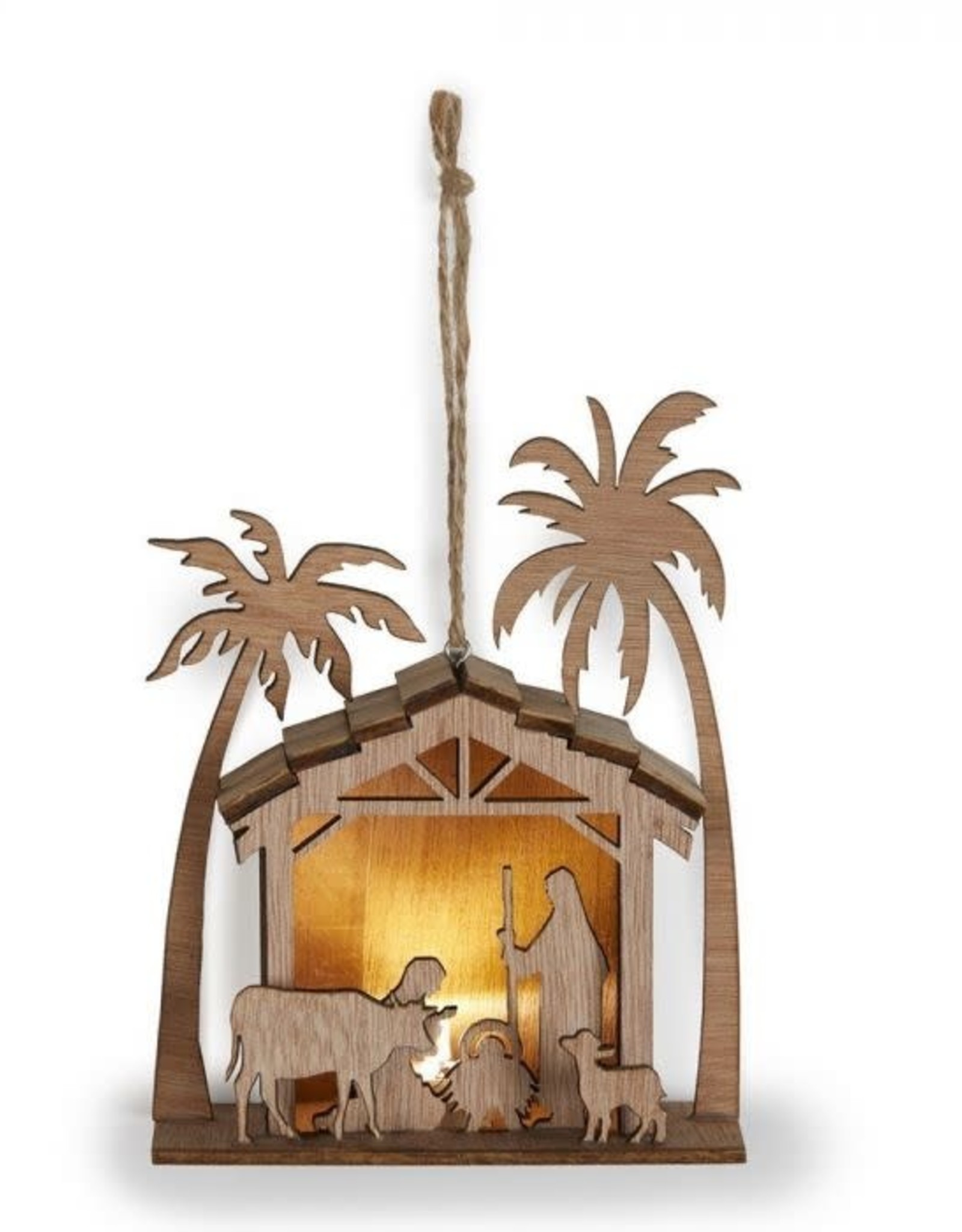 Demdaco Lazer Cut Wooden Nativity Ornament