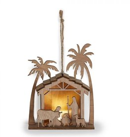 Demdaco Lazer Cut Wooden Nativity Ornament