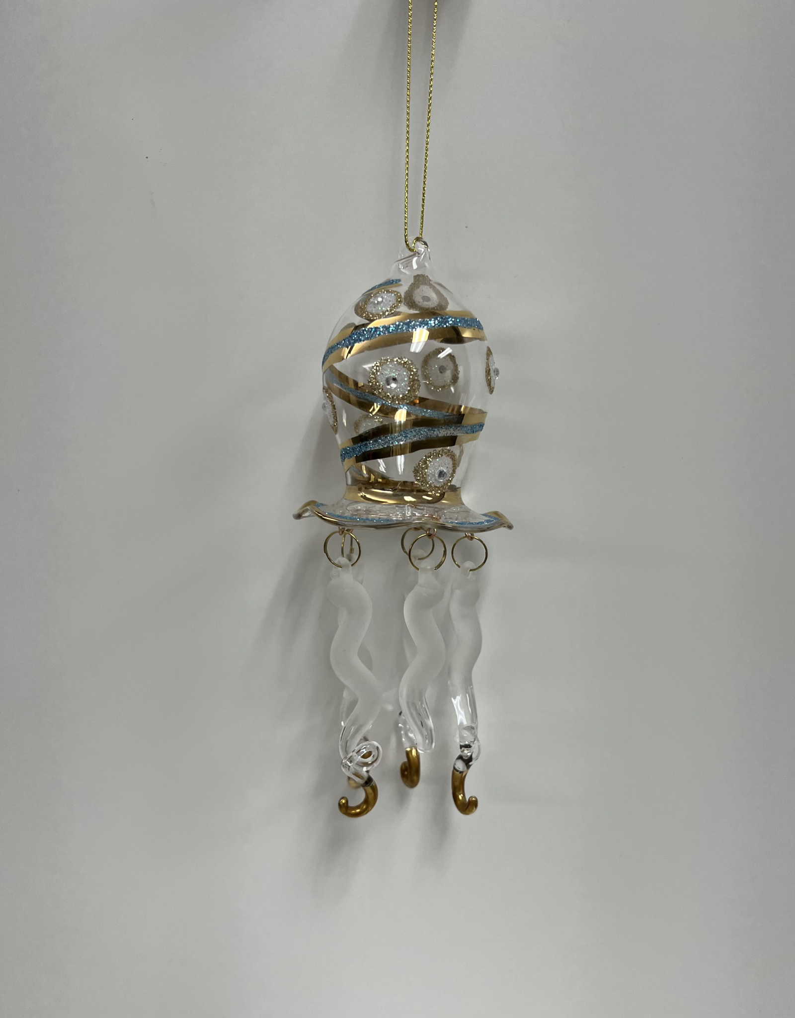 Demdaco Jellyfish Glass Ornament
