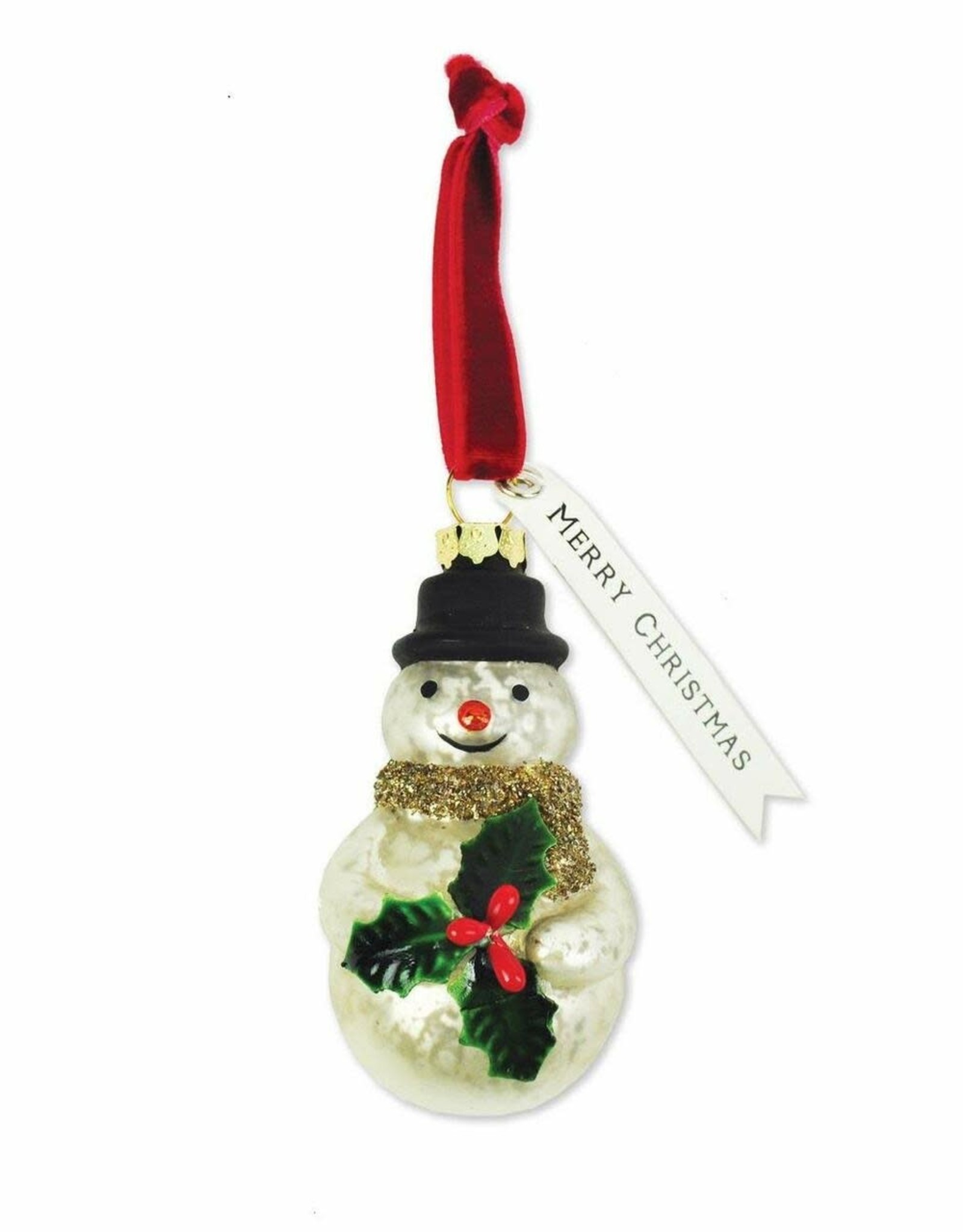 Demdaco Mini Snowman Glass Ornament