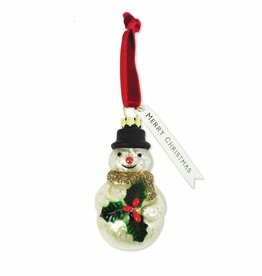 Demdaco Mini Snowman Glass Ornament