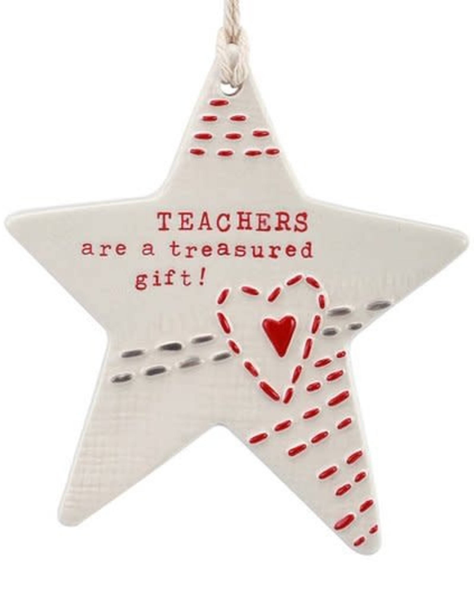 Demdaco Ceramic Teacher Star Ornament