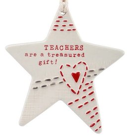 Demdaco Ceramic Teacher Star Ornament