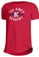 Under Armour UA 2022- Girls Performance Tee - Arched The King's Academy with K - Red