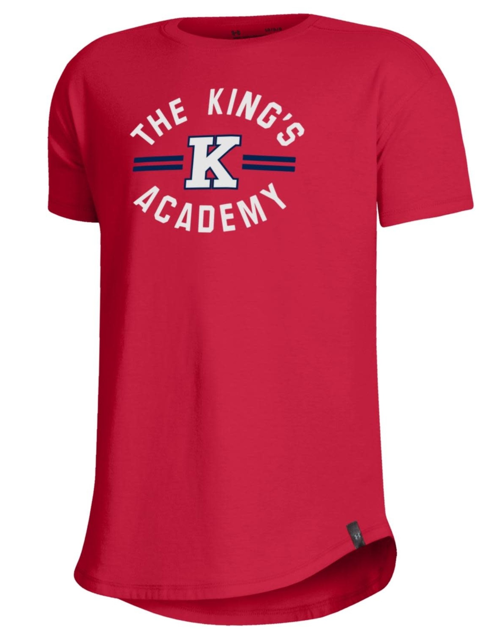 Under Armour UA 2022- Girls Performance Tee - Arched The King's Academy with K - Red