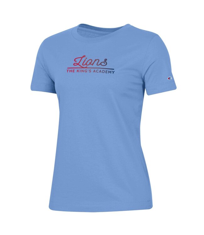 Champion Champion 2022 - Women's University II SS Tee / Script Lions Over Line / Light Blue