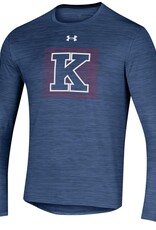 Under Armour 2023 UA Men's LS Tech Vent Navy Tee - Block K on Tilted Lions Repeated