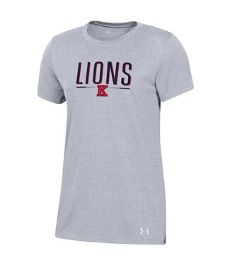 Under Armour 2023 UA - Women's Tech SS Grey Tee / Lions over K Logo between Lines -