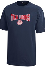 Champion 2023 Champion - Youth Navy Tee - Bowtie Arch TKA Lions Over Lion Logo