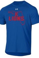 Under Armour 2023 UA - Men's Tech Royal Tee / K over Lions over FL Stage Outline