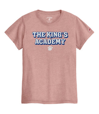 League 2023 League - MF895 Women Heather Dusty Rose Tee w/ The King's Academy - Groovy Shadow