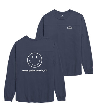 League 2023 League - TBJ100 LS Tee / Smile Face Navy