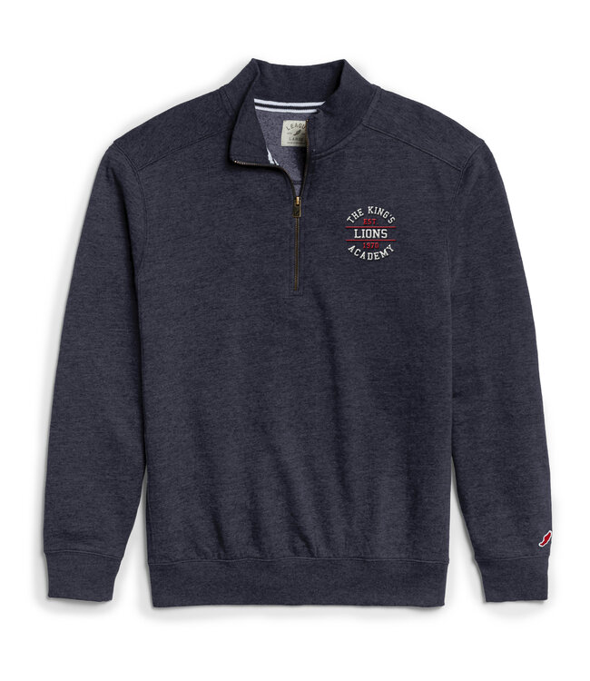 League 2023 League ML530 Heritage 1/4 Zip Heather Navy - S