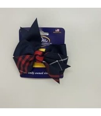 Ee Dee Trim Plaid & Ribbon Bow With Two -Toned Ribbon Knot - FBE197