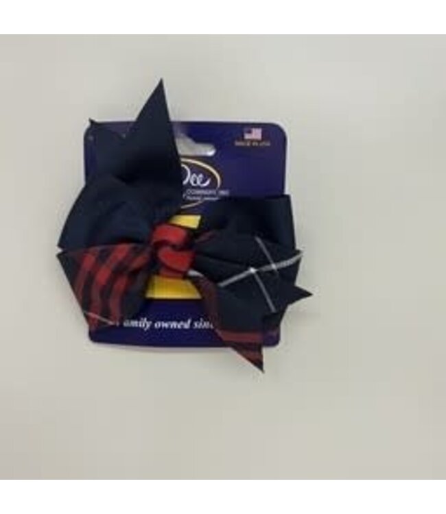 Ee Dee Trim Plaid & Ribbon Bow With Two -Toned Ribbon Knot - FBE197