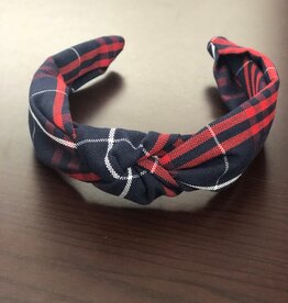 Plaid Headband with Knot