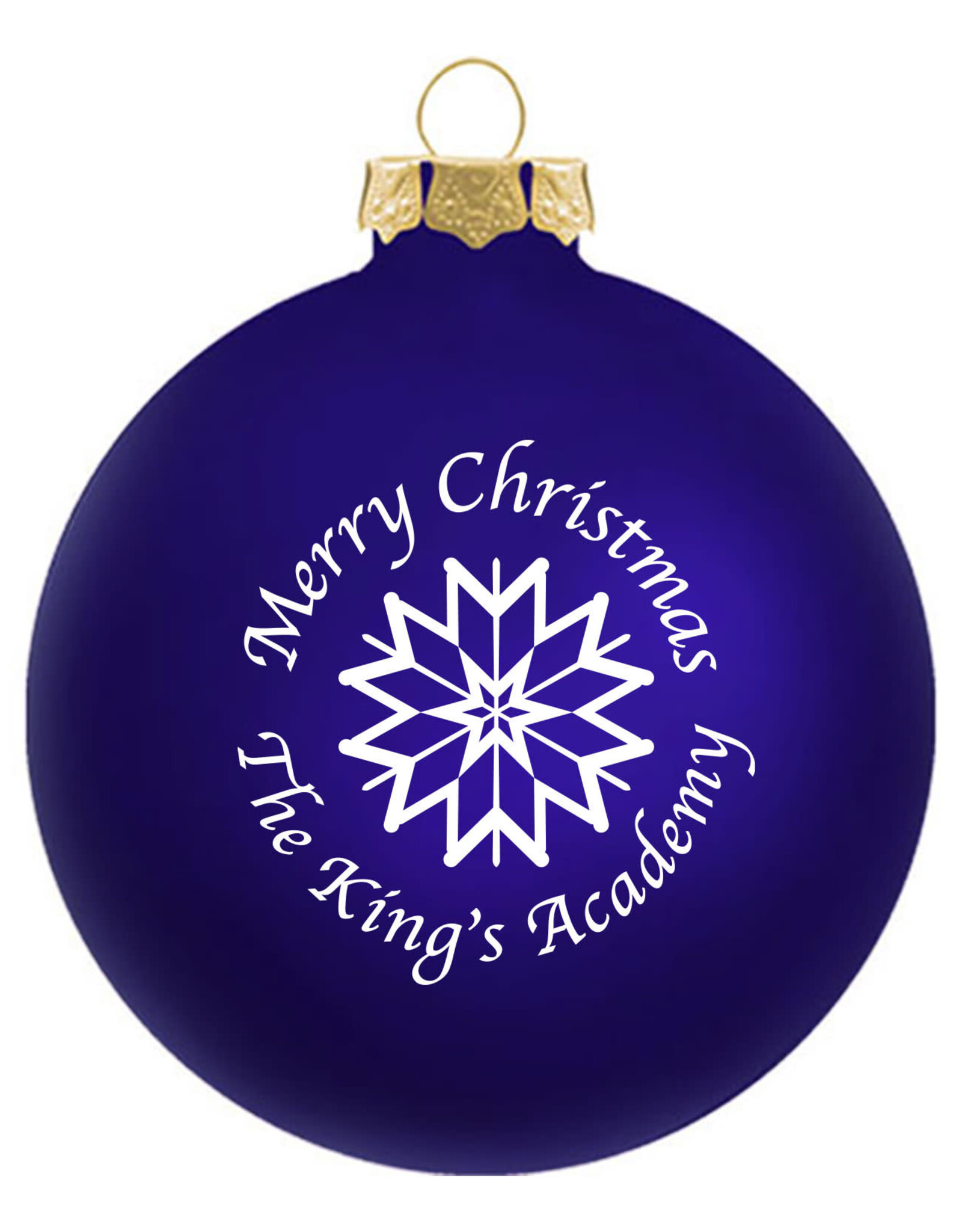 MCM Brands D_315 Snowflake 3 1/4" Traditional Glass Ornament / Royal Blue