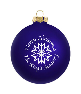 MCM Brands D_315 Snowflake 3 1/4" Traditional Glass Ornament / Royal Blue