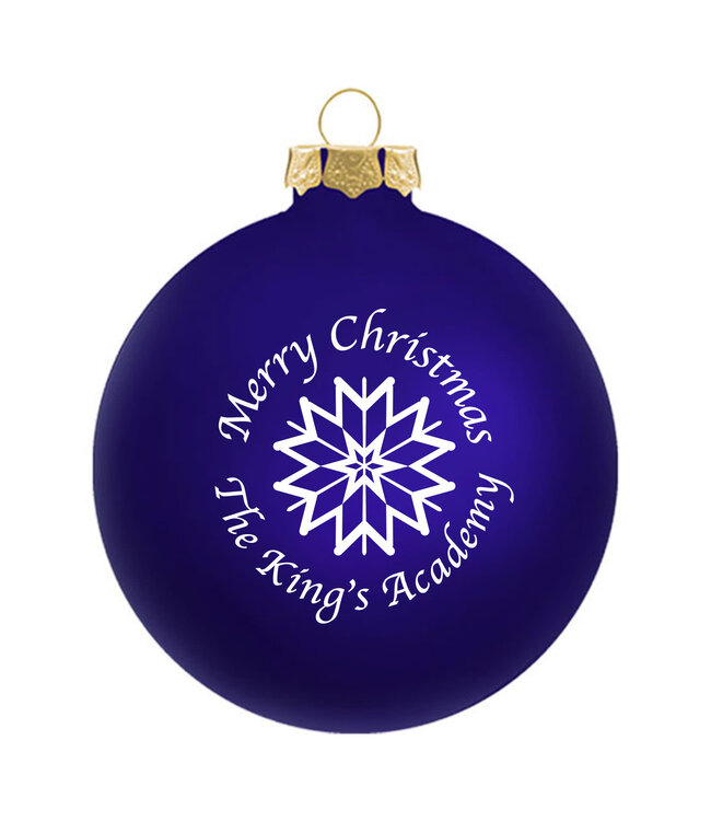 MCM Brands D_315 Snowflake 3 1/4" Traditional Glass Ornament / Royal Blue
