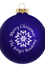 MCM Brands D_315 Snowflake 3 1/4" Traditional Glass Ornament / Royal Blue