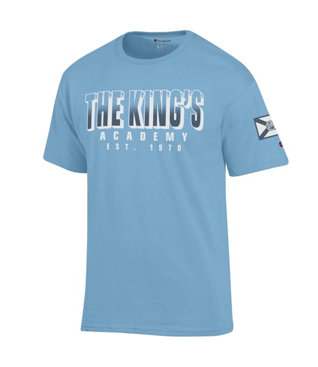 Champion 2024 Champion SS Denim Blue Flag on Sleeve