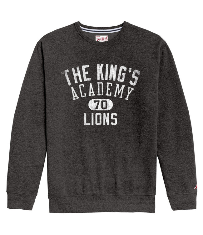 League 2024 League - Crewneck Heather Onyx ML465 w/THE KING'S ACADEMY