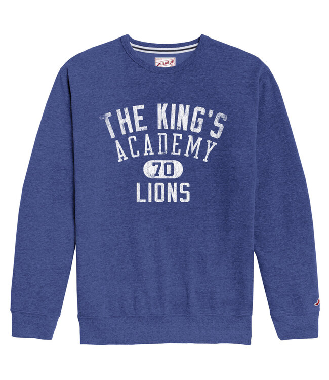 League 2024 League - Crewneck Heather Royal ML465 w/THE KING'S ACADEMY