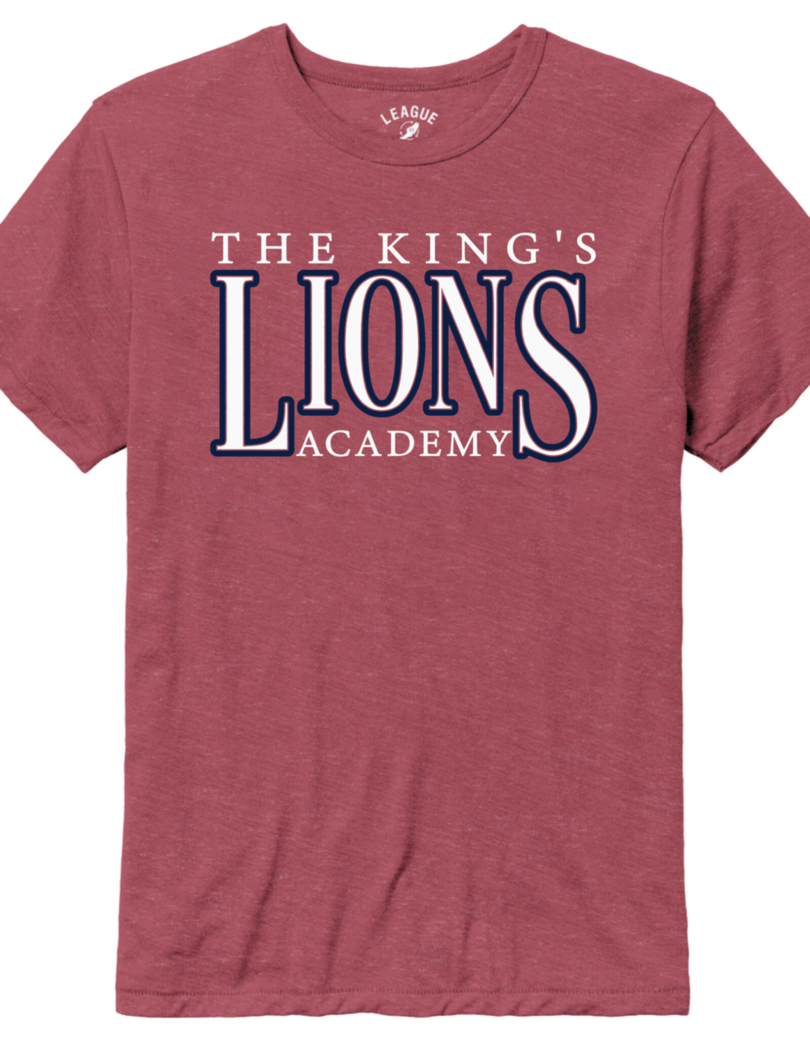 League 2024 LEAGUE-Heather Vintage Light Maroon L900 w/The King's Academy