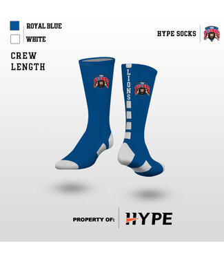 Hype Socks 2024 Hype Socks - Royal Blue with White Lions