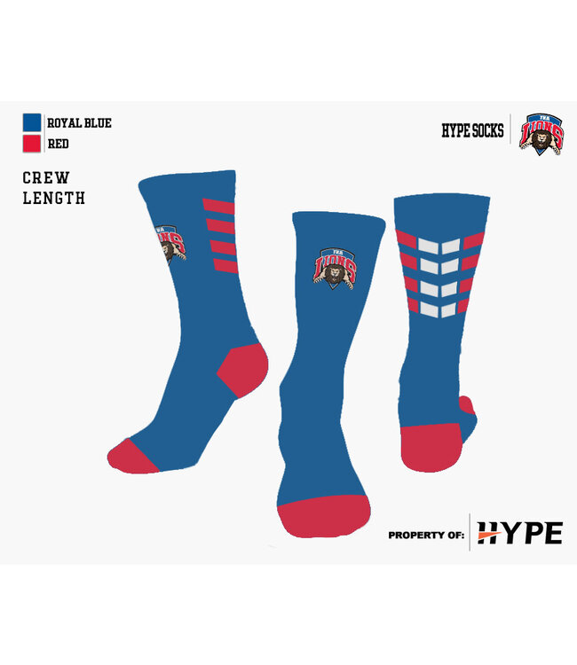 Hype Socks 2024 Hype Socks - Royal Blue w/o Lions