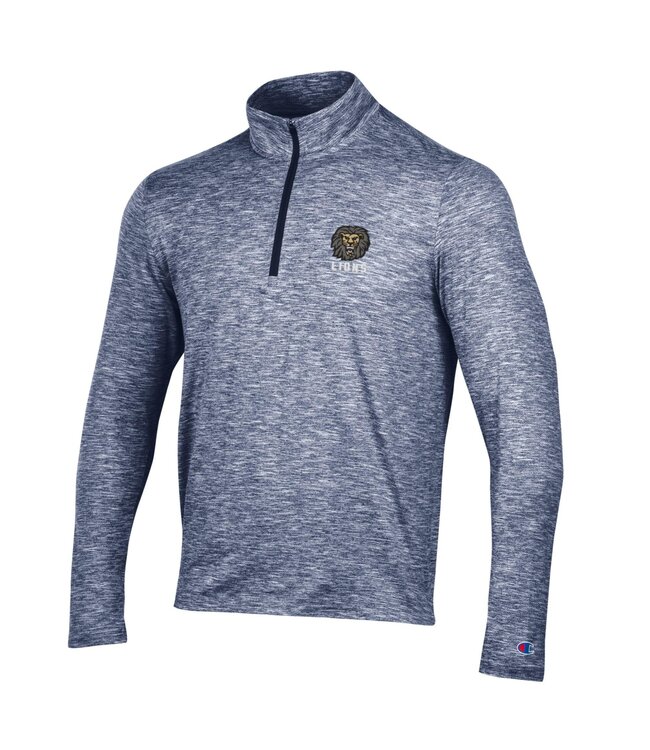 Champion 2024 Champion - Men's Micro Mesh 1/4 Zip / Lions Face above LIONS Marine Navy