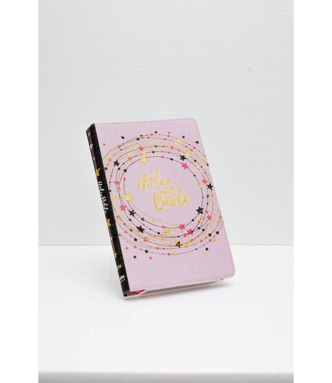 NIV Bible for Kids - Pink with circles and stars