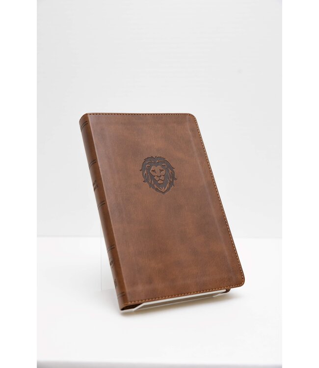 HarperCollins Christian Publishing NKJV Thinline Bible Youth Edition - Brown w/ Lion
