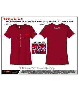Bella + Canvas 2025 - Pyra - Christian Cross  With Heart - Red