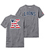 League 2025 League - Youth SS Victory Tee W/ Lions and Flag K on Back - Grey Heather