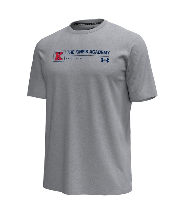 Under Armour 2025 UA - Men's SS Tee - K The King's Academy/Established 1970 / Heather Grey