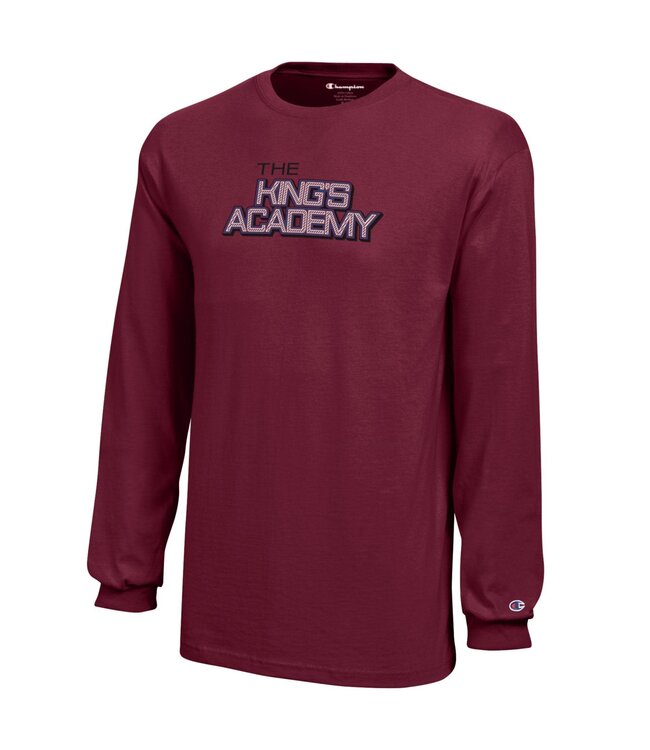 Champion 2025 - Champion LS Tee /W White Royal & Black Ink Underlay Base - Red