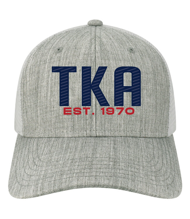 Legacy 2025 Legacy Hat - Melange Grey / White Trucker MPS  W/ TKA in Navy, Red 1970