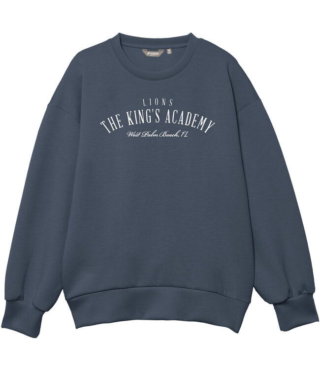 League 2025 League - Denim MON200 Monterey Fleece Sweatshirt W/ Lions