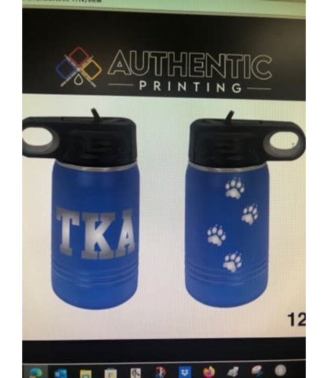 Authentic Printing 2025 Tumbler 12 oz. with TKA and Paws / Water Bottle