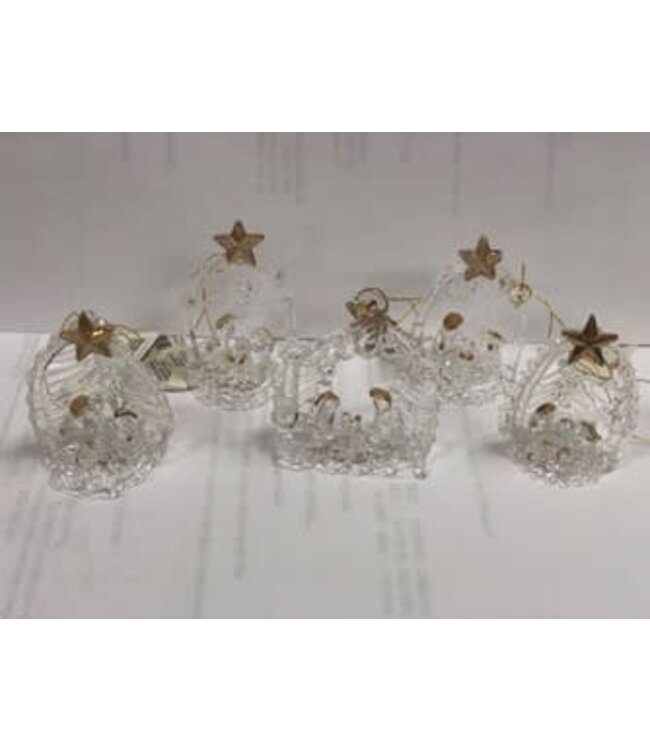 Demdaco 2025 Demdaco - Crystal Natifity Ornaments