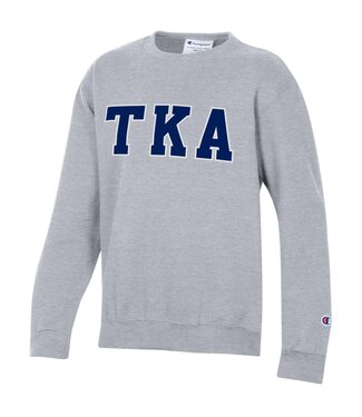 Champion 2025 Champion - Powerblend Fleece Crew Youth - Heather Grey