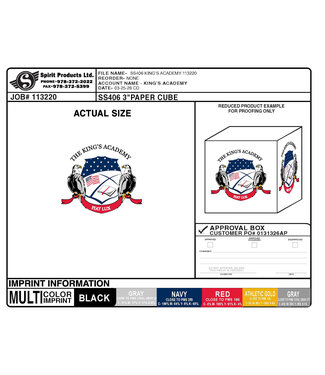 Spirit 2026 Spirit - Cube with TKA Seal Print - Sticky Note