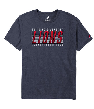 League 2026 League - Men's Crewneck W/ The Kings' Academy - Heather Navy