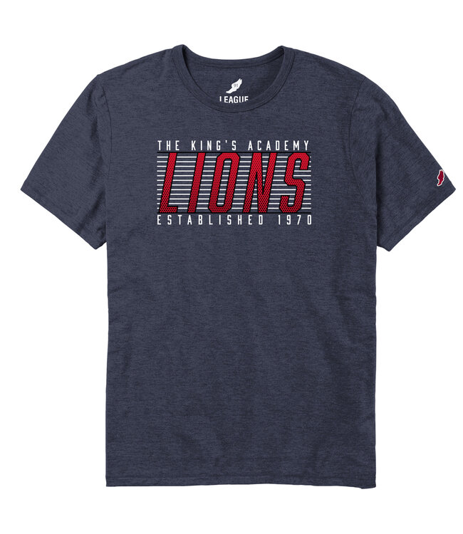 League 2026 League - Men's Crewneck W/ The Kings' Academy - Heather Navy